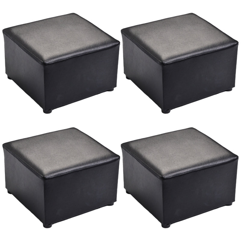 Modern Solid Color Pouf Standard Square Stain Resistant Cube for Living Room