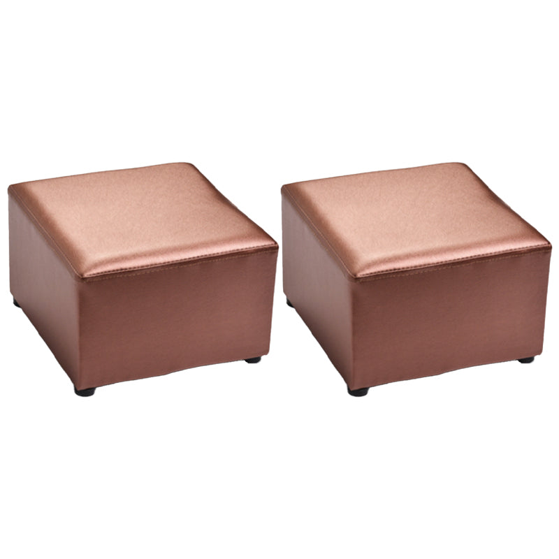 Modern Solid Color Pouf Standard Square Stain Resistant Cube for Living Room