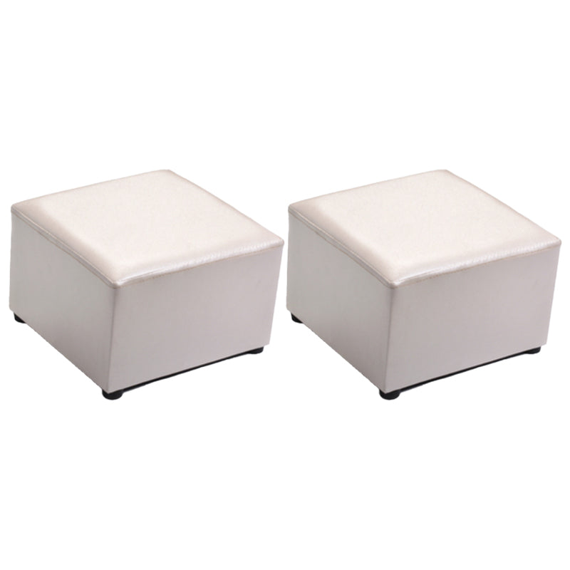 Modern Solid Color Pouf Standard Square Stain Resistant Cube for Living Room