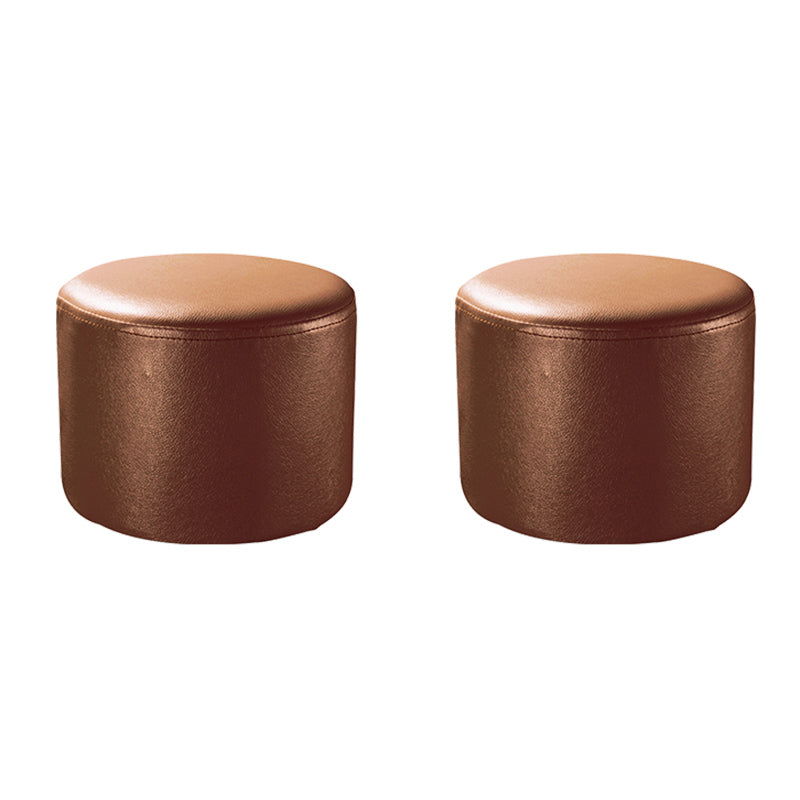 Modern Solid Color Pouf Mildew Resistant Round Pouf for Drawing Room