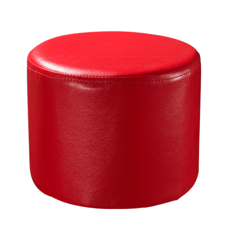 Modern Solid Color Pouf Mildew Resistant Round Pouf for Drawing Room