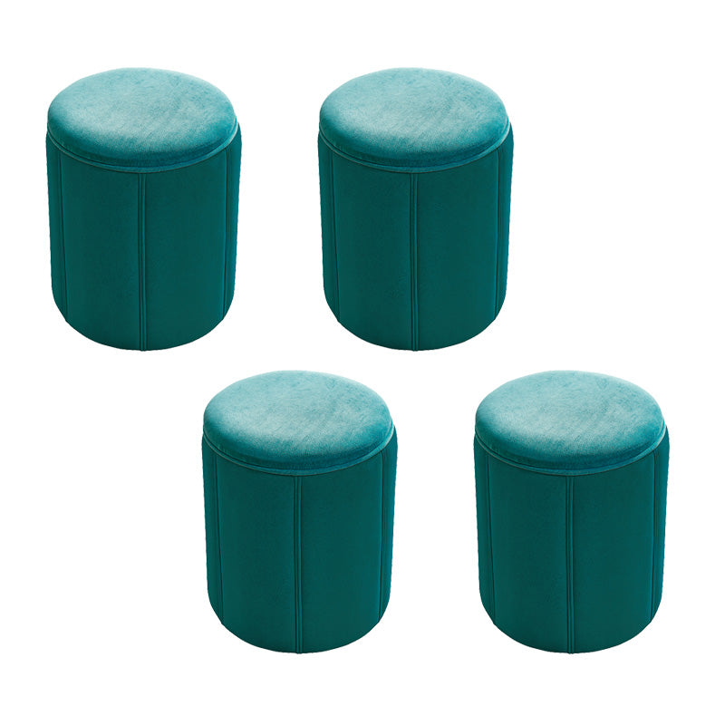 Modern Round Pouf Pure Color Tear Resistant Pouf for Drawing Room