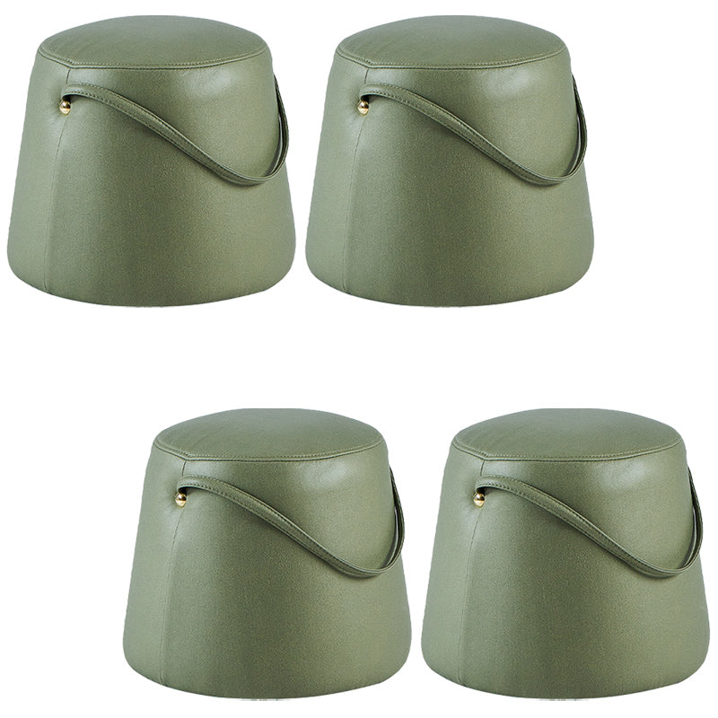 Orange Modern Pouf Tear Resistant Pure Color Pouf for Living Room