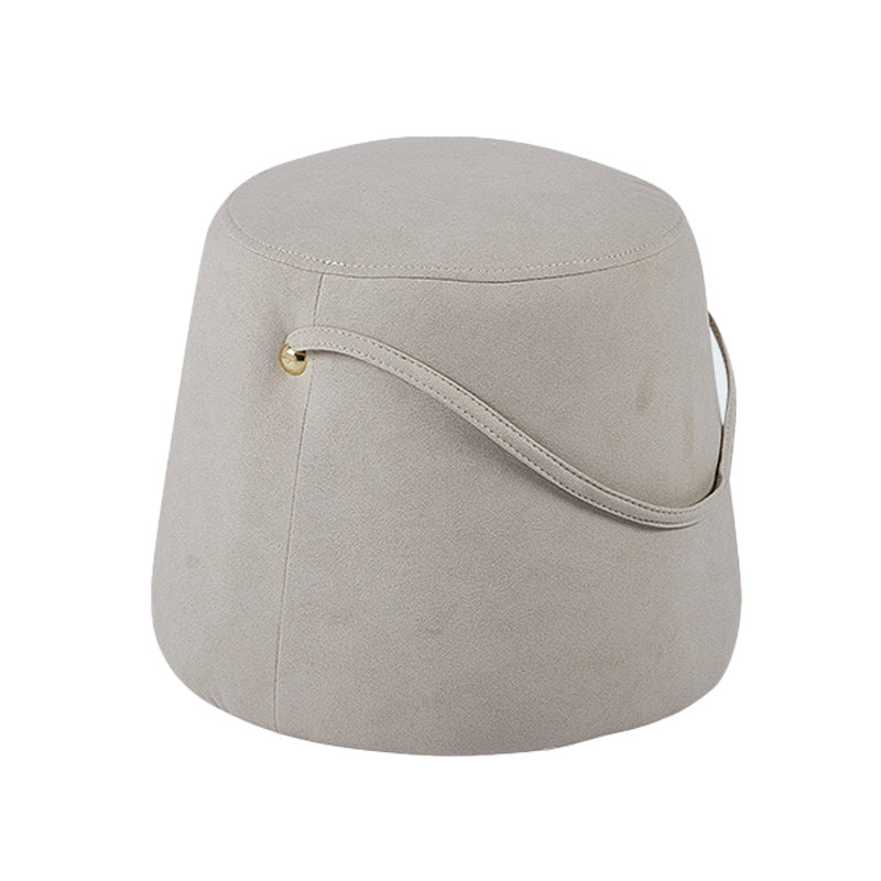 Orange Modern Pouf Tear Resistant Pure Color Pouf for Living Room