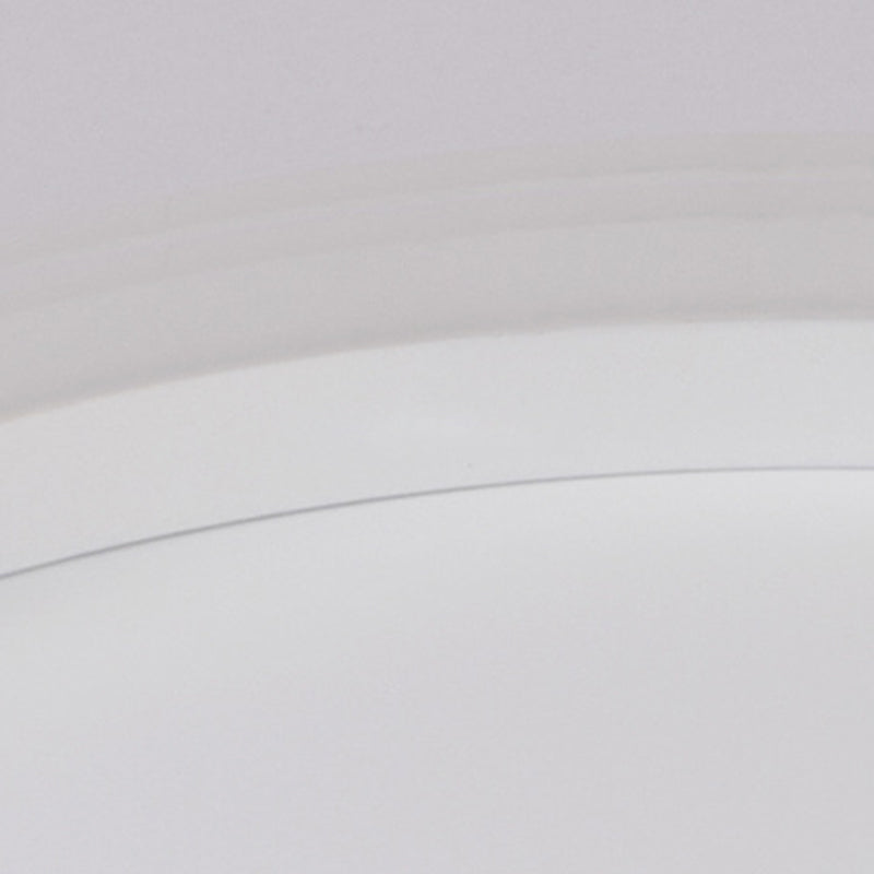 Circle Shape Flush Mount Modern Style Acrylic 1 Light Flush Light in White