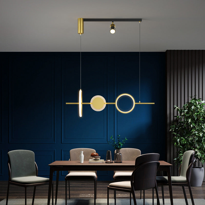 4/6-Light Modernism Golden Kitchen Island Lighting LED Ceiling Light for Foyer