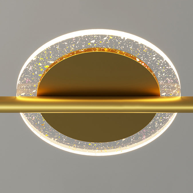 4/6-Light Modernism Golden Kitchen Island Lighting LED Ceiling Light for Foyer