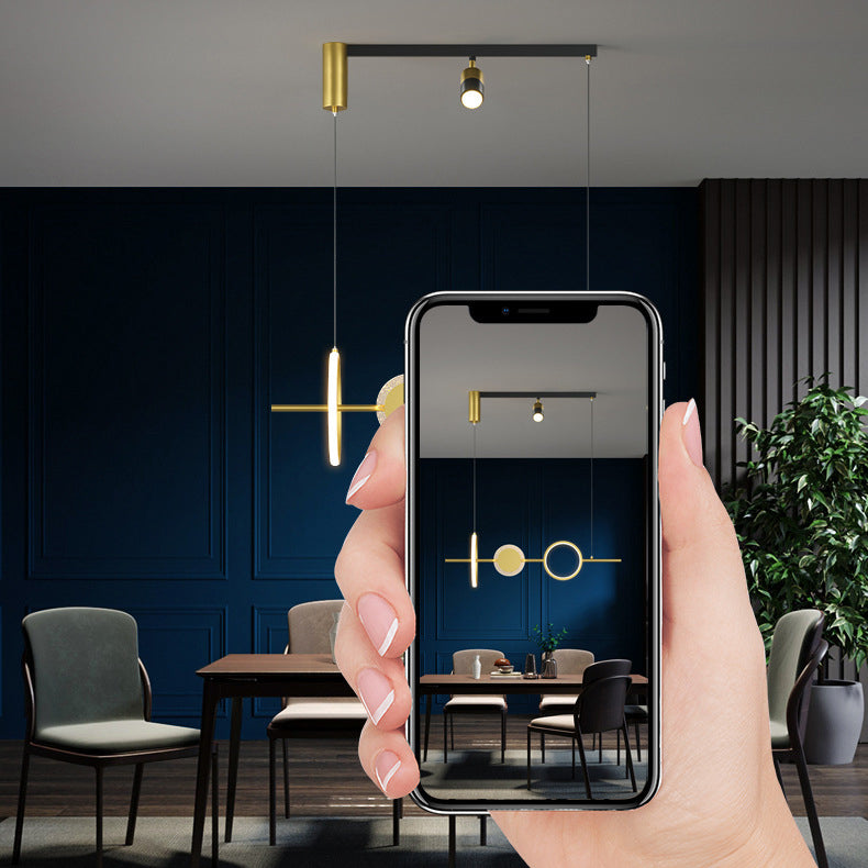 4/6-Light Modernism Golden Kitchen Island Lighting LED Ceiling Light for Foyer