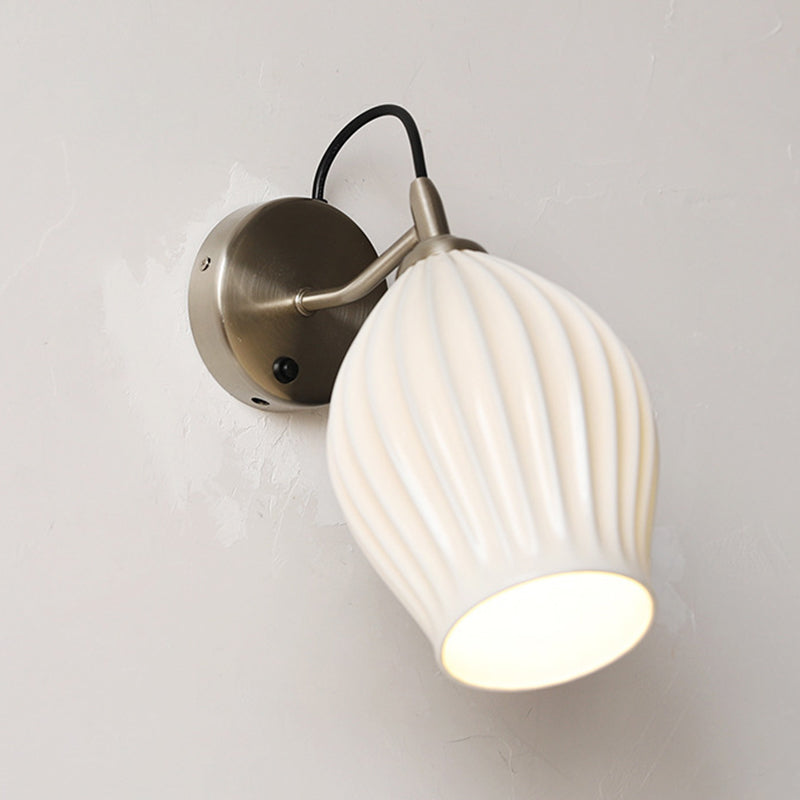 Industrial Wall Sconce Flower Shape Wall Light with Glass Shade for Living Room