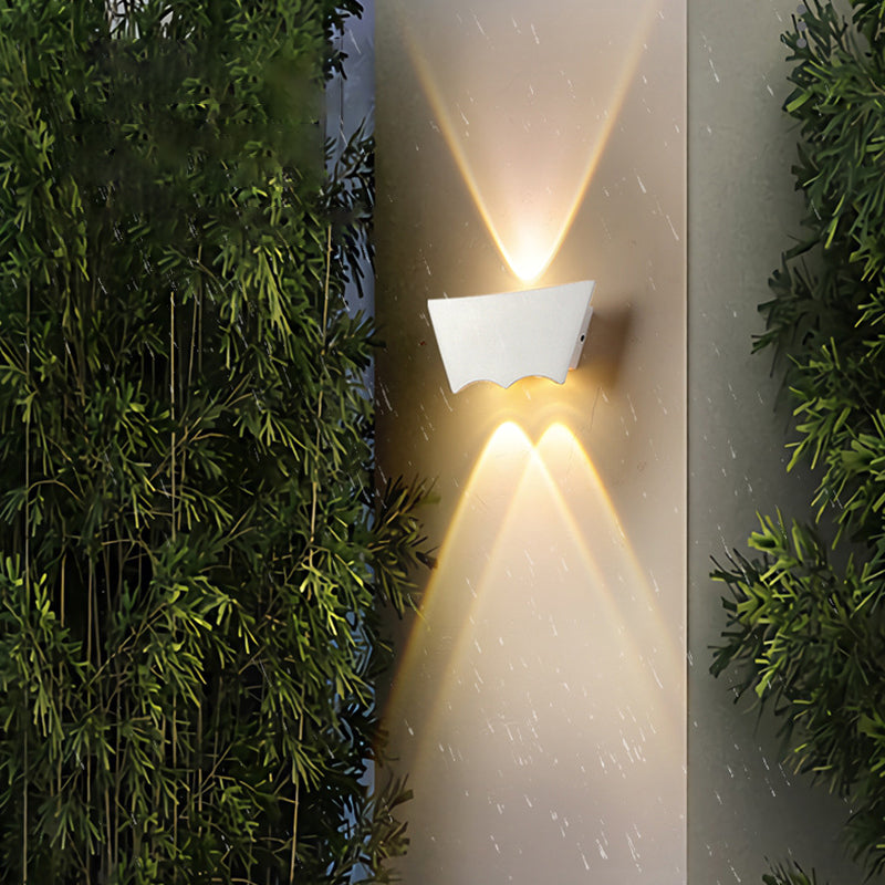 Modern Style Geometry Shade Wall Sconce Metal 3 Light Sconces for Outdoor