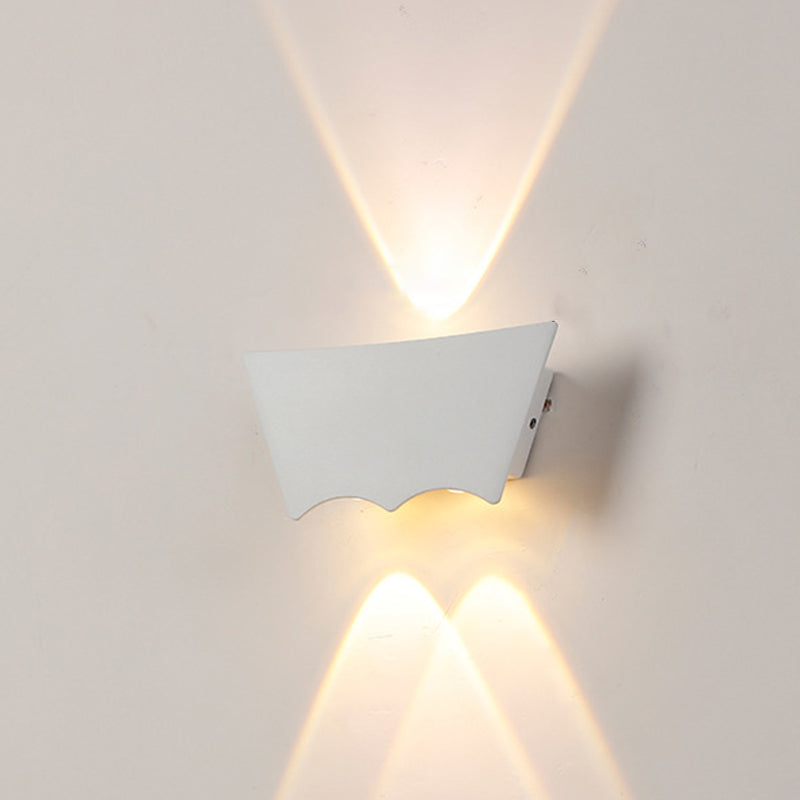 Modern Style Geometry Shade Wall Sconce Metal 3 Light Sconces for Outdoor