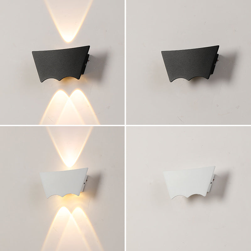 Modern Style Geometry Shade Wall Sconce Metal 3 Light Sconces for Outdoor