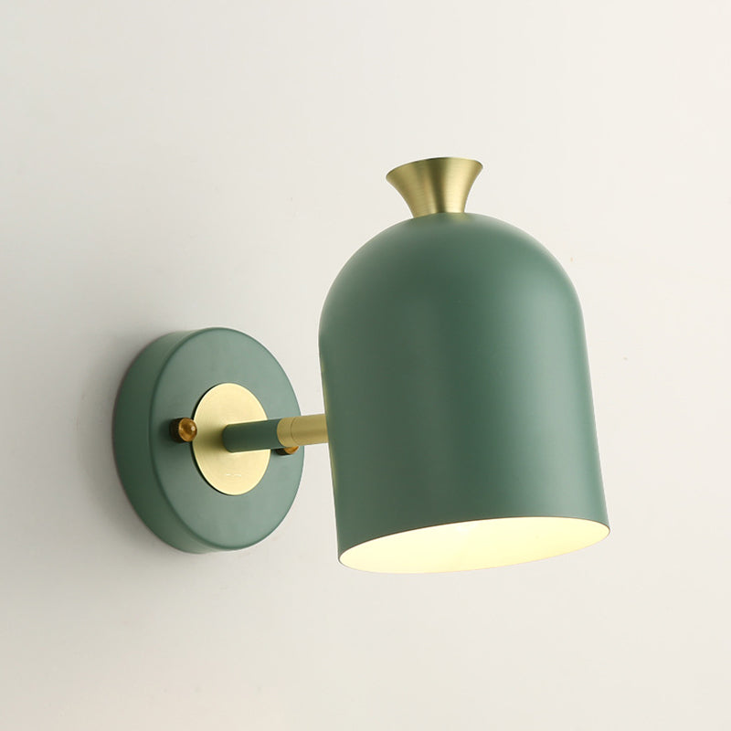 Metal Dome Shape Wall Light Modern Style 1 Light Wall Light Sconce