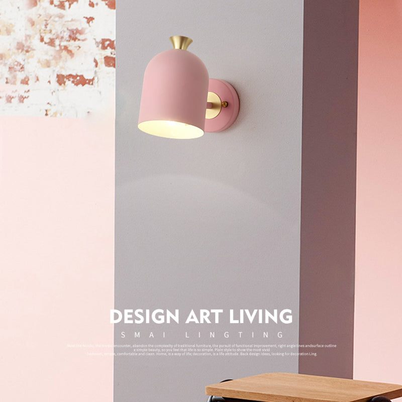 Metal Dome Shape Wall Light Modern Style 1 Light Wall Light Sconce