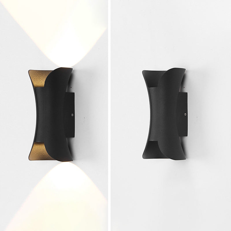 Curl Shape Wall Light Industrial Style Metal 1 Light Wall Lamp for Outdoor