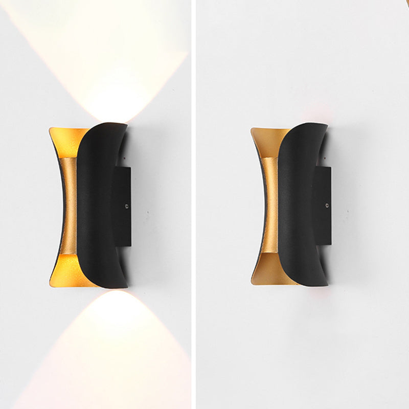 Curl Shape Wall Light Industrial Style Metal 1 Light Wall Lamp for Outdoor