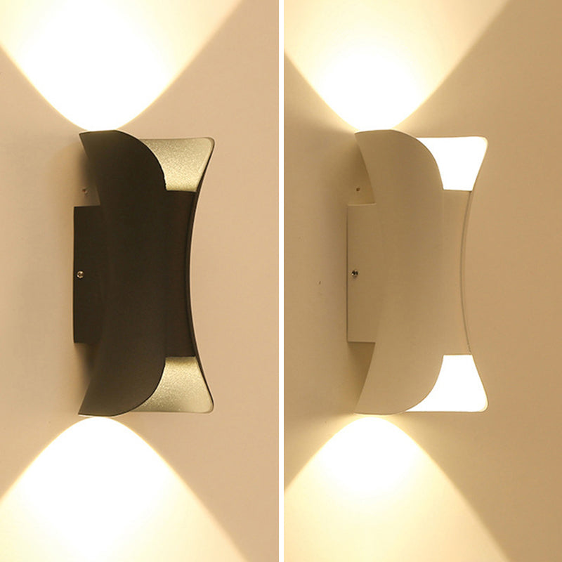 Curl Shape Wall Light Industrial Style Metal 1 Light Wall Lamp for Outdoor