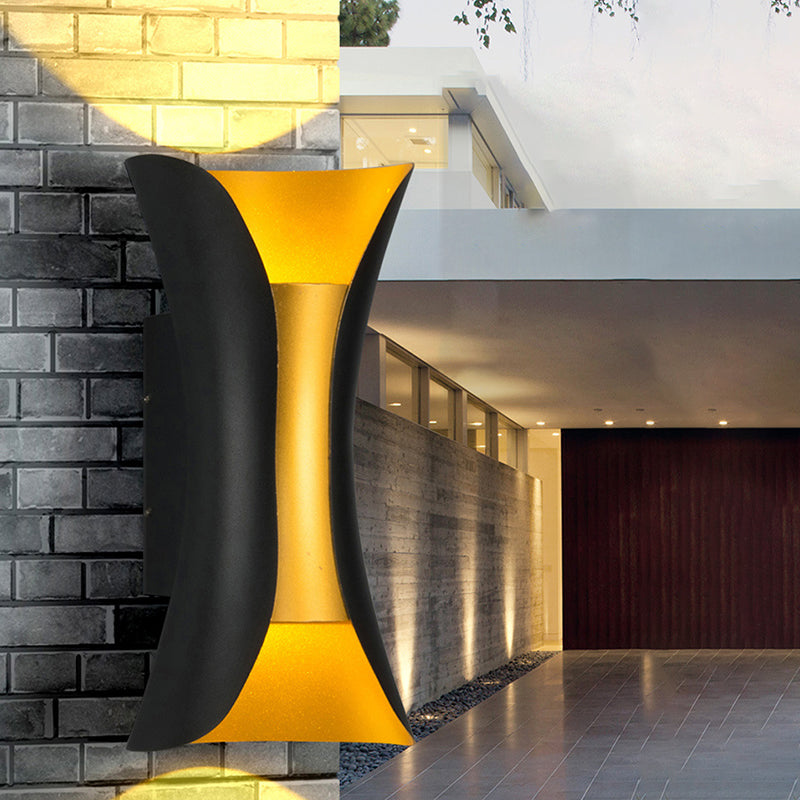 Curl Shape Wall Light Industrial Style Metal 1 Light Wall Lamp for Outdoor