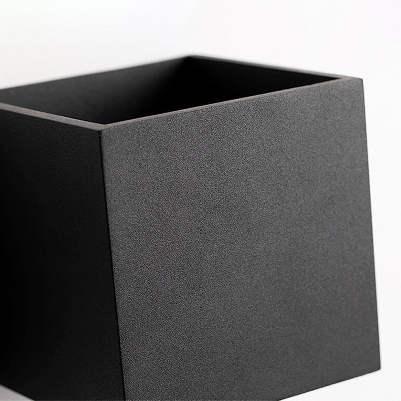 Modern Style Square Shade Wall Sconce Metal 2 Lights Sconces for Bedroom