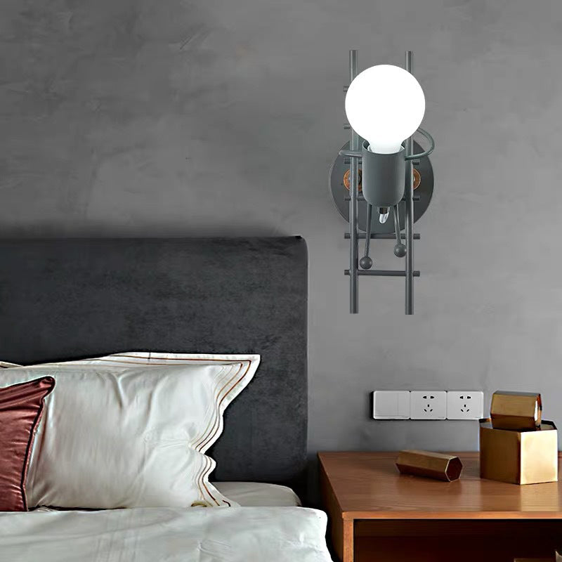 Metal Unique Shape Wall Light Kid Style 1 Light Wall Light Sconce