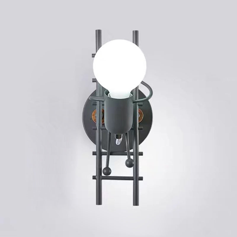 Metal Unique Shape Wall Light Kid Style 1 Light Wall Light Sconce