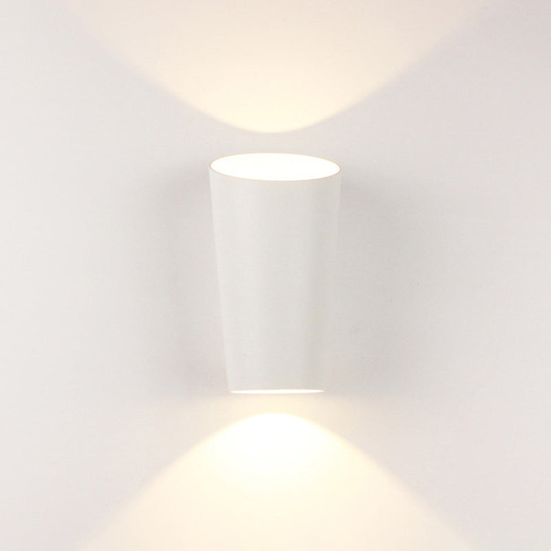 Modern Style Cylinder Shade Wall Lamp Metal 2 Light Sconces for Outdoor