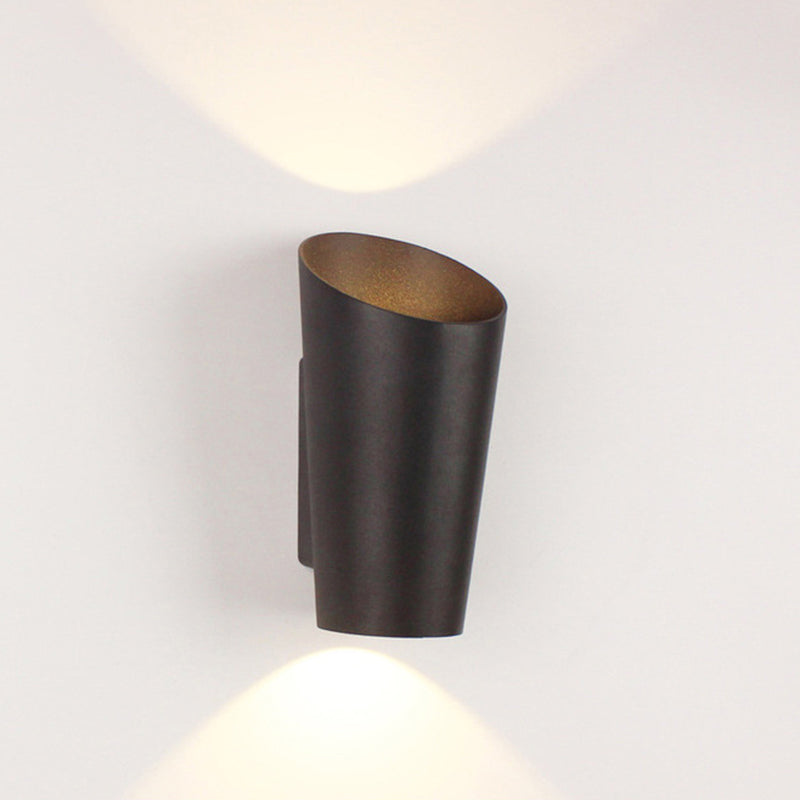Modern Style Cylinder Shade Wall Lamp Metal 2 Light Sconces for Outdoor