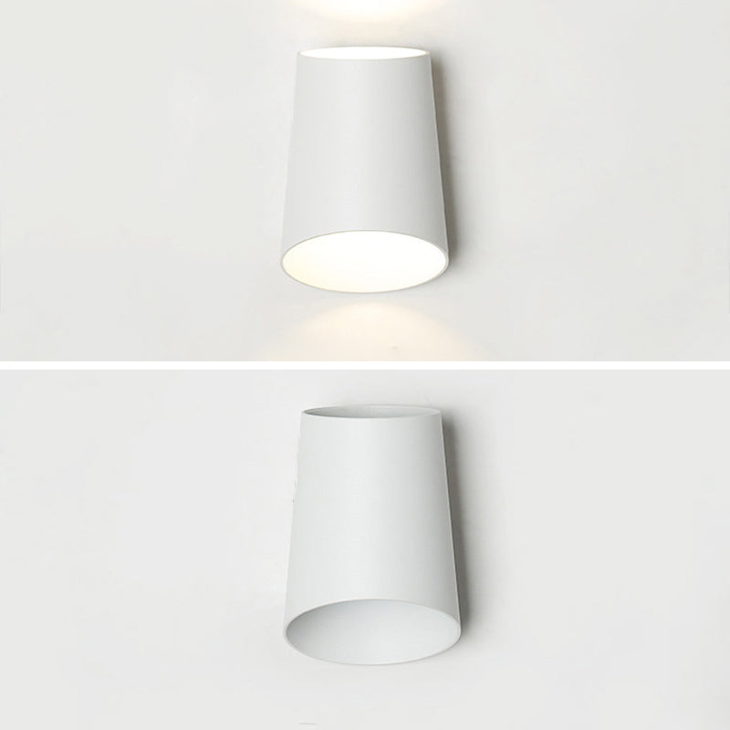 Modern Style Cylinder Shade Wall Lamp Metal 2 Light Sconces for Outdoor