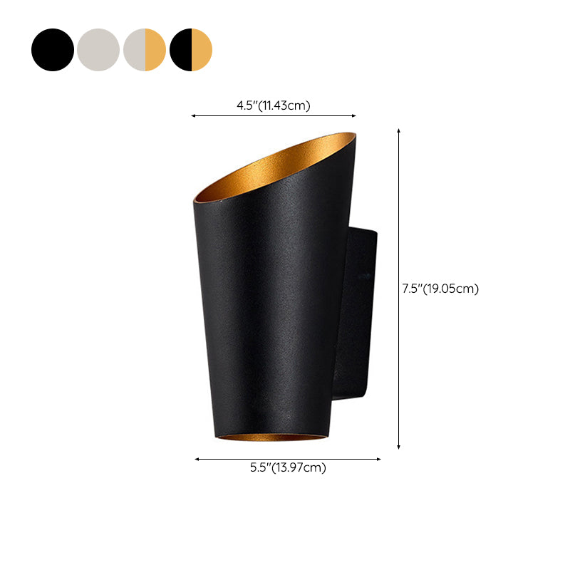 Modern Style Cylinder Shade Wall Lamp Metal 2 Light Sconces for Outdoor