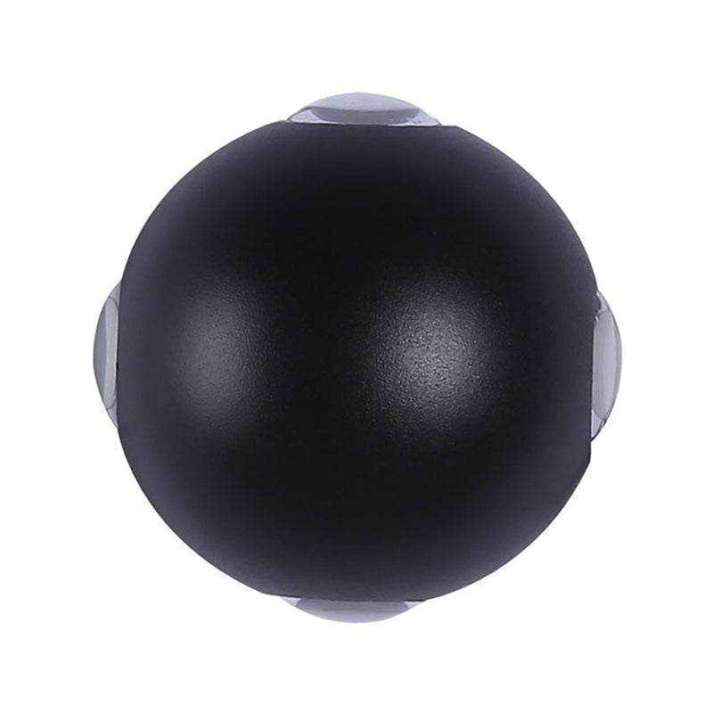 Ball Shape Wall Light Modern Style Metal 1/2/4 Lights Sconce in Black