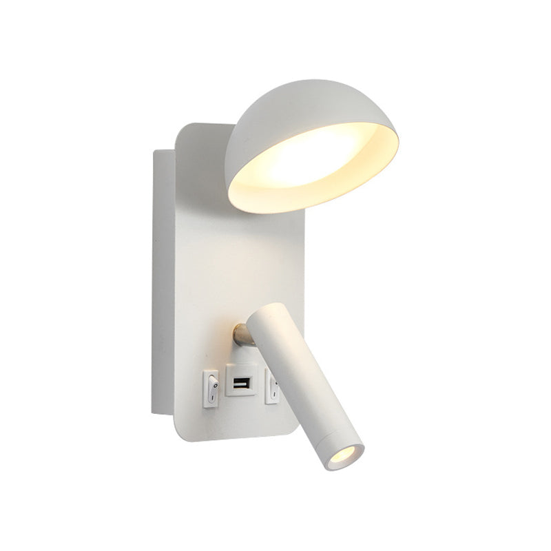 Modern Style Cylinder Shape Wall Sconce Metal 2 Lights Sconces for Bedroom