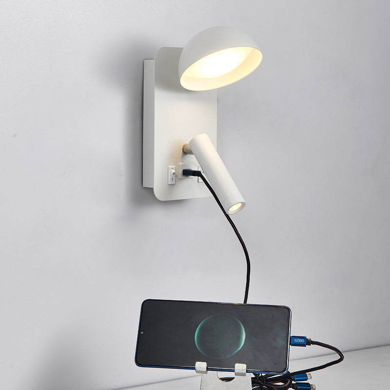Modern Style Cylinder Shape Wall Sconce Metal 2 Lights Sconces for Bedroom