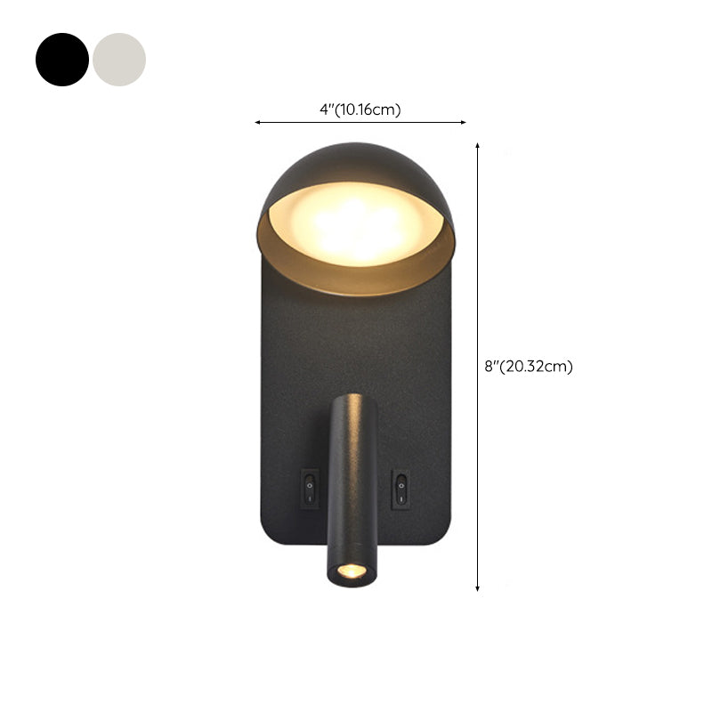 Modern Style Cylinder Shape Wall Sconce Metal 2 Lights Sconces for Bedroom