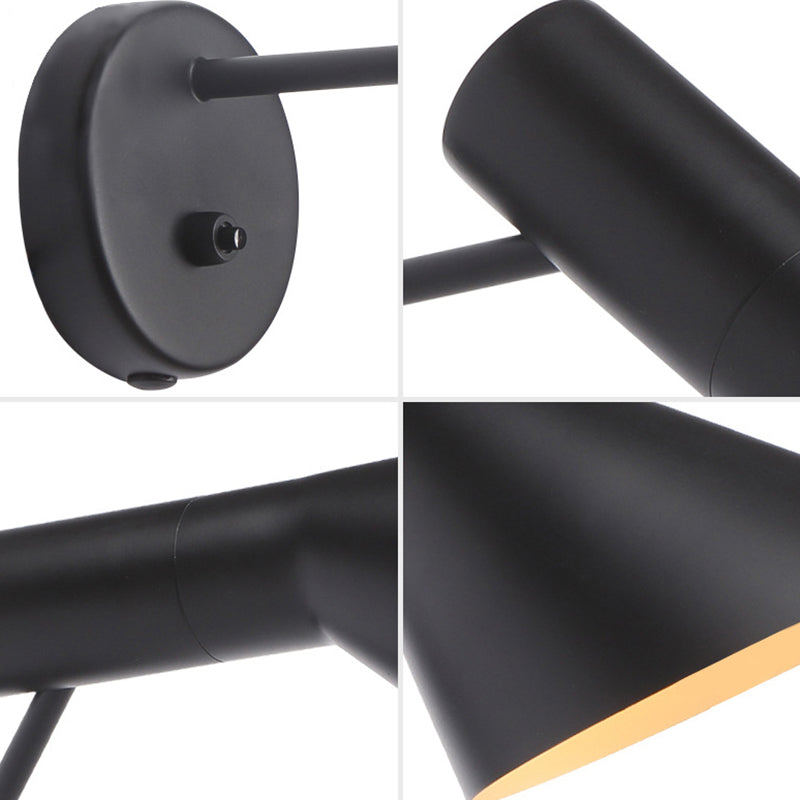 Industrial Wall Sconce Cone Shape Wall Light with Aluminum Shade for Living Room