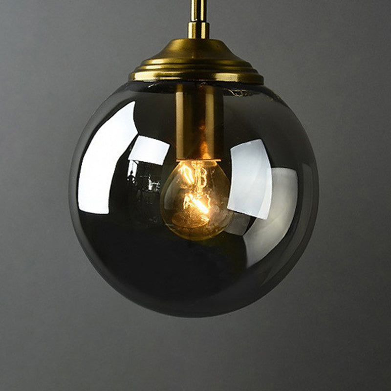 Industrial Style Ball Shade Wall Lamp Glass 1 Light Sconces for Bedroom