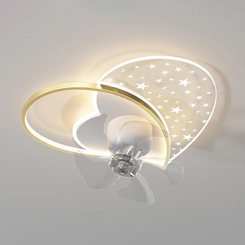 Cartoon Style Ceiling Fan Lamp Acrylic Ceiling Fan Light for Children's Room