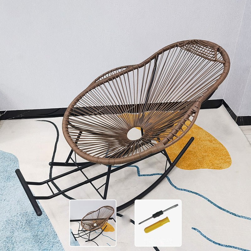 Contemporary Style Rattan Rocking Chair Indoor Rocking Chair