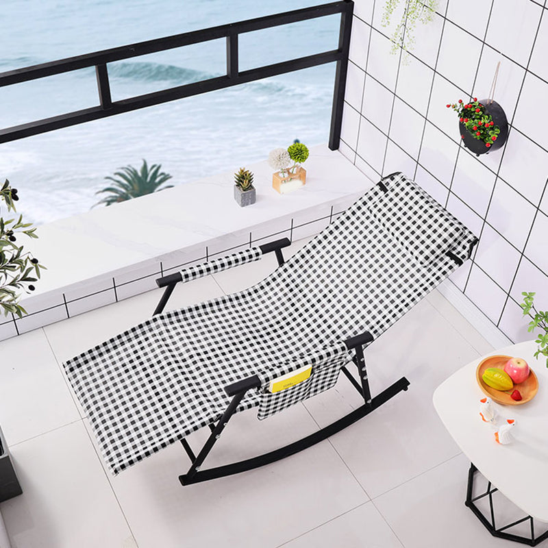 Modern Cotton Rocking Chair Reclining with Pillow for Living Room