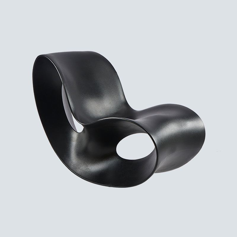 Modern Recycled Plastic Rocker Chair Stain Resistant Rocking Chair for Living Room
