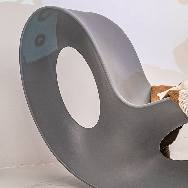 Modern Recycled Plastic Rocker Chair Stain Resistant Rocking Chair for Living Room