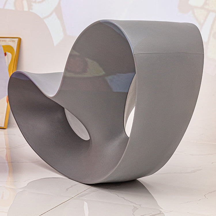 Modern Recycled Plastic Rocker Chair Stain Resistant Rocking Chair for Living Room