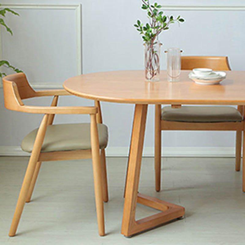Contemporary Oval Dining Table Solid Wood Dining Table for Home Use