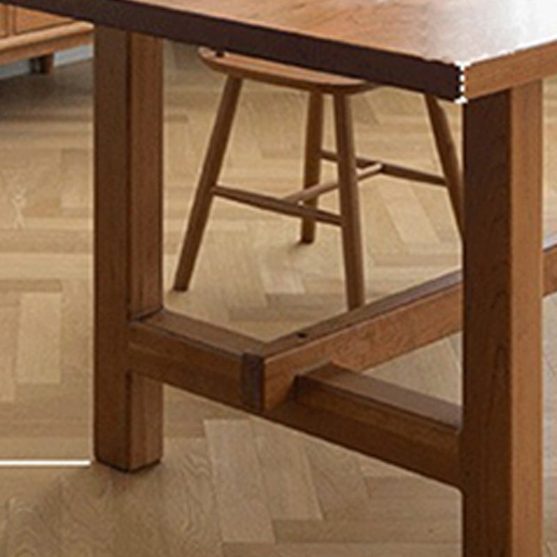 Rectangle Trestle Dining Table Modern Wood Table for Dining Room