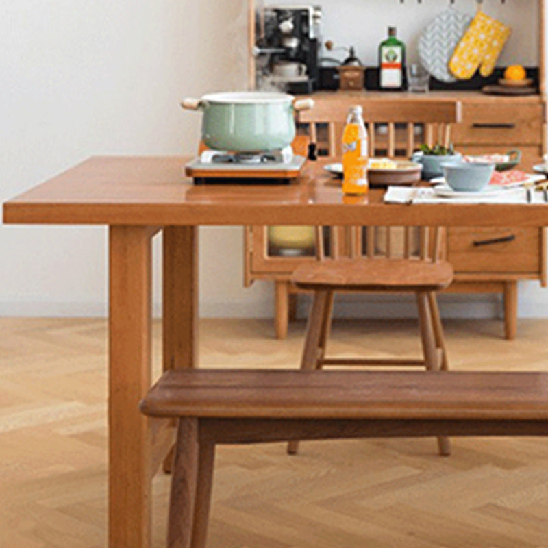 Rectangle Trestle Dining Table Modern Wood Table for Dining Room