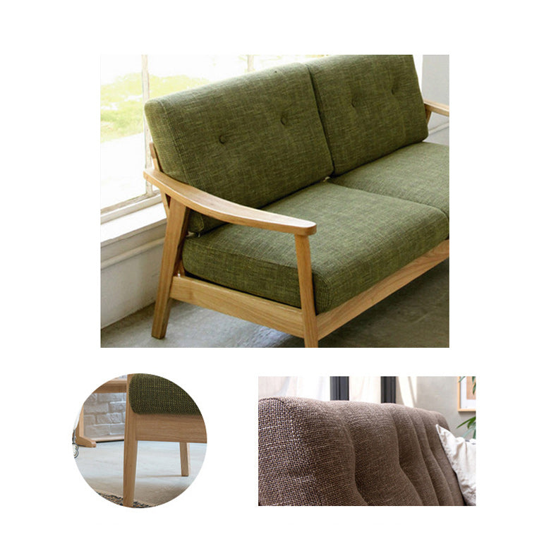 Contemporary Tufted Back with Square Arm in Cotton for Apartment