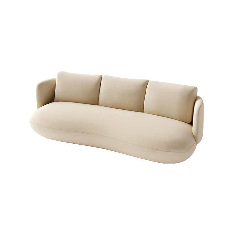 Contemporary 29.5" H Solid Color Linen Tuxedo Arm Sofa for Living Room