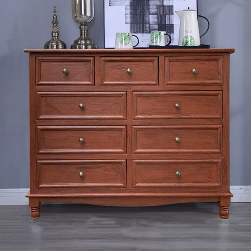 Contemporary Chest Knobs Solid Wood with Drawer Rectangle Accent Chest