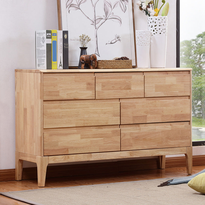 Contemporary Chest Squared Legs Solid Wood Grooves with Drawer Accent Chest