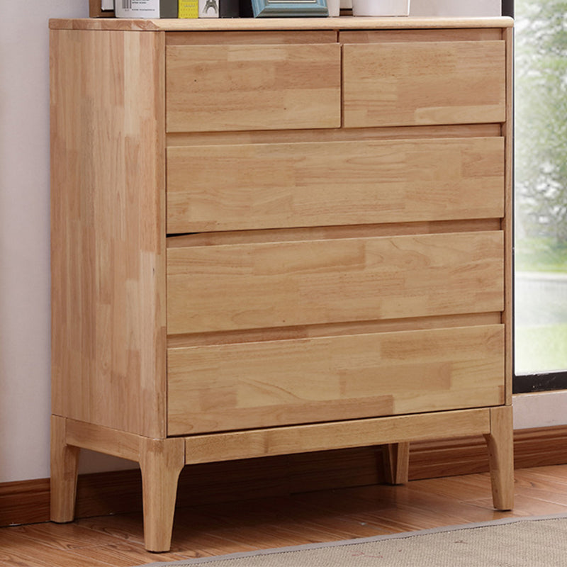 Contemporary Chest Squared Legs Solid Wood Grooves with Drawer Accent Chest