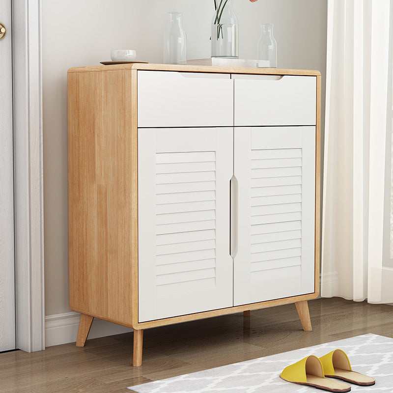 39.37" Tall 2 - Drawer Accent Cabinet Wood Storage Cabinet with 2 Doors